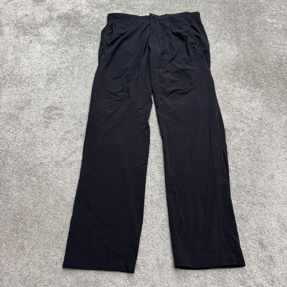 Paskho Serene Outdoor Track Pants Mens Medium Tall Black Nylon Travel Hiking